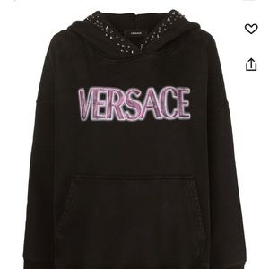 Versace studded hoodie